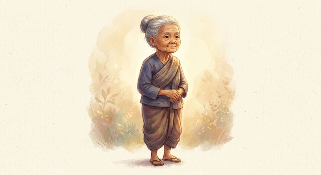 Portret van Oma van Kanya